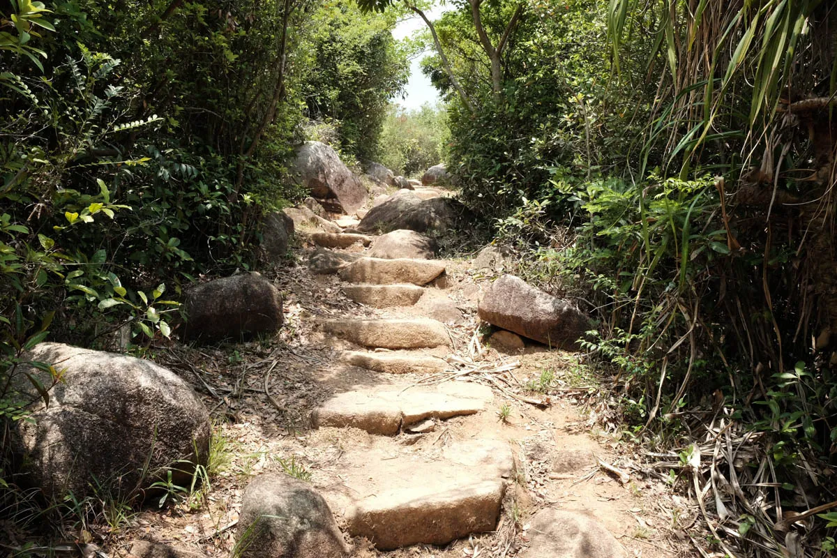 Rocky steps of the trail